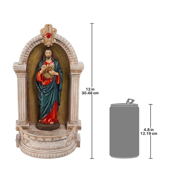 Design Toscano Sacred Heart of Jesus Italian-Style Font Statue - QS282313