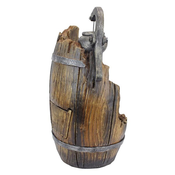 Design Toscano Farm Cistern Barrel Illuminated Garden Fountain - QN164015