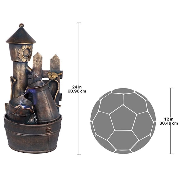 Design Toscano Backyard Buckets of Fun Cascading Waterfall Garden Fountain - SH205068