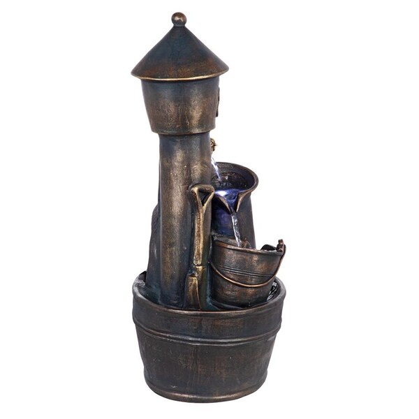 Design Toscano Backyard Buckets of Fun Cascading Waterfall Garden Fountain - SH205068