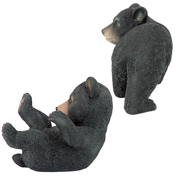 Design Toscano Roly-Poly Bear Cub Statues: Set of Two - QM92592800