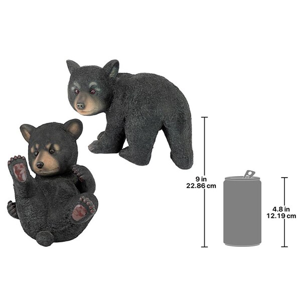 Design Toscano Roly-Poly Bear Cub Statues: Set of Two - QM92592800
