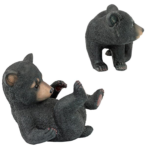 Design Toscano Roly-Poly Bear Cub Statues: Set of Two - QM92592800