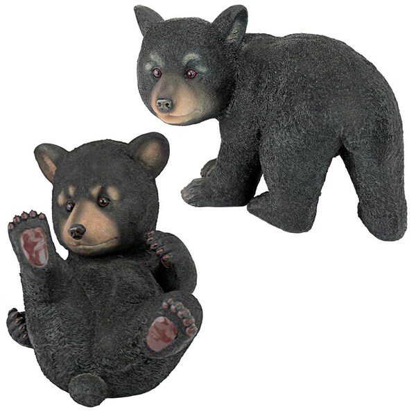 Design Toscano Roly-Poly Bear Cub Statues: Set of Two - QM92592800
