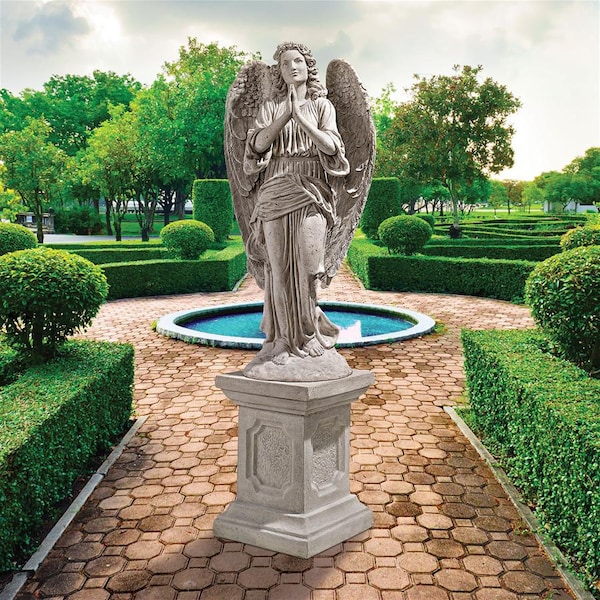 Design Toscano Grand Basilica Praying Angel Garden Statue - NE90055