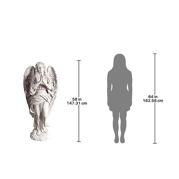 Design Toscano Grand Basilica Praying Angel Garden Statue - NE90055