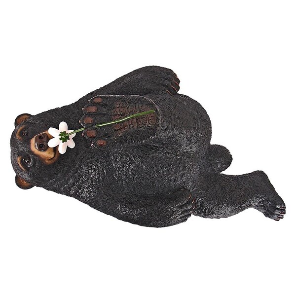 Design Toscano Smell the Flowers Garden Bear Statue - QM16036