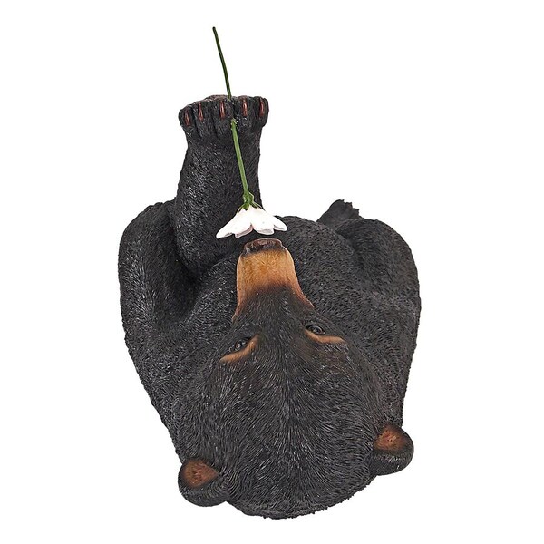 Design Toscano Smell the Flowers Garden Bear Statue - QM16036