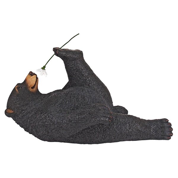 Design Toscano Smell the Flowers Garden Bear Statue - QM16036