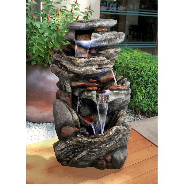 Design Toscano Cathedral Falls Cascading Waterfall Garden Fountain - DW172122