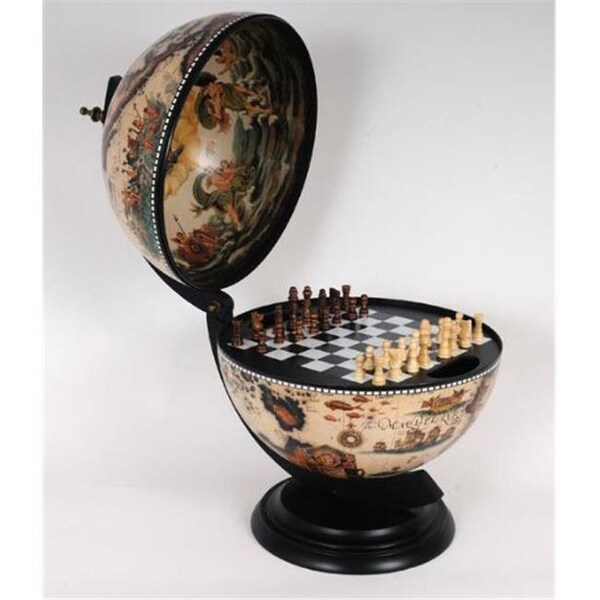 Old Modern Handicrafts Old Modern Handicrafts NG015 White Globe 13 inches with chess holder - NG015