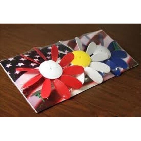 Beloit Plastics Beloit Plastics DAISY3PATRIOTIC Daisy  spinning  three pack Patriot - pack of 2 - DAISY3PATRIOTIC
