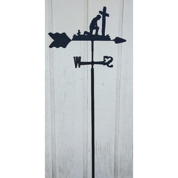 The Lazy Scroll The Lazy Scroll praymanin Praying Man Garden Mount Weathervane - PRAYMANIN