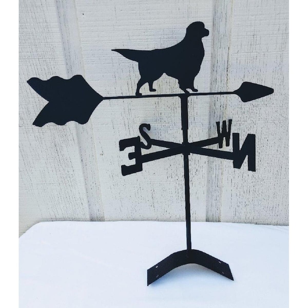 The Lazy Scroll Golden Retriever Roof Mount Weathervane - TH331037