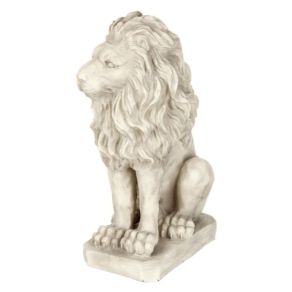Design Toscano Mansfield Manor Lion Sentinel Statue: Looking Right - SH43