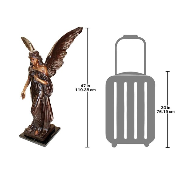 Design Toscano Heaven's Angel Cast Bronze Garden Statue - KW57989