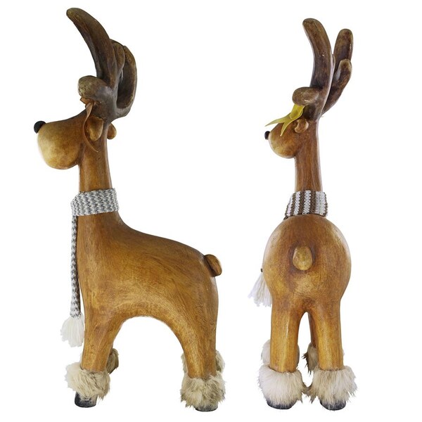Design Toscano Santa's Second Team Holiday Reindeer Statues: Set of Two - DS91976