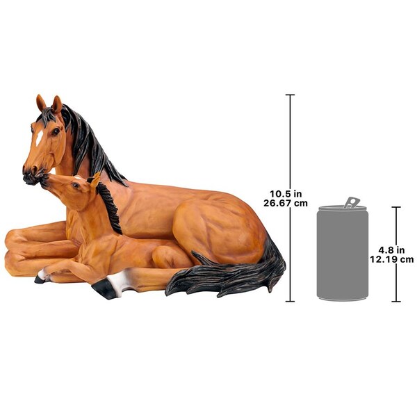 Design Toscano Motherly Love Pony Foal and Mare Horse Statue - AL307690