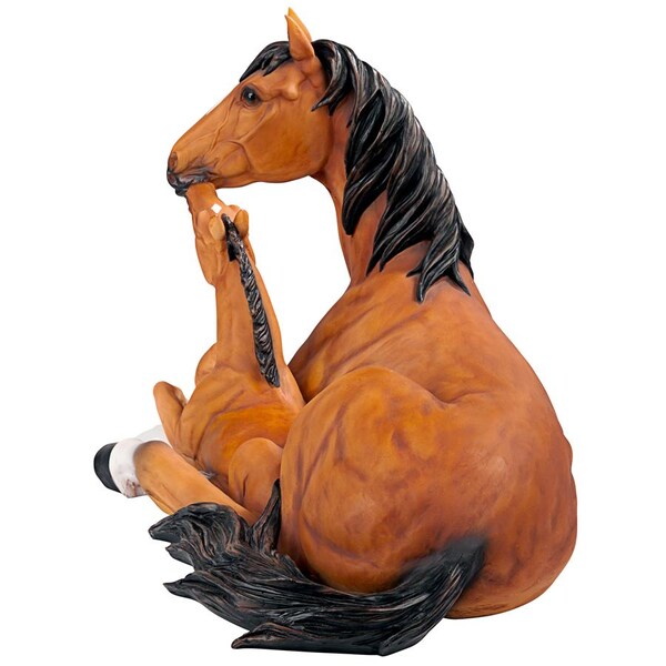 Design Toscano Motherly Love Pony Foal and Mare Horse Statue - AL307690