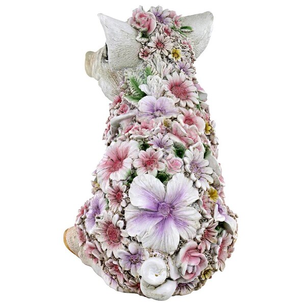 Design Toscano Flower Power Pig Farm Animal Statue - JQ12452