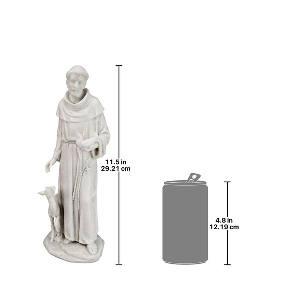 Design Toscano Saint Francis of Assisi, Patron Saint of Animals Marble Resin Statue - QS276335