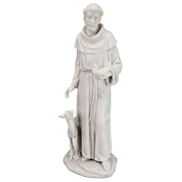 Design Toscano Saint Francis of Assisi, Patron Saint of Animals Marble Resin Statue - QS276335