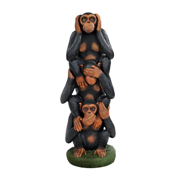 Design Toscano Hear No Evil, See No Evil, Speak No Evil Monkeys Grand-Scale Statue - EU48801