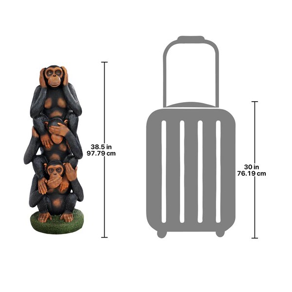 Design Toscano Hear No Evil, See No Evil, Speak No Evil Monkeys Grand-Scale Statue - EU48801
