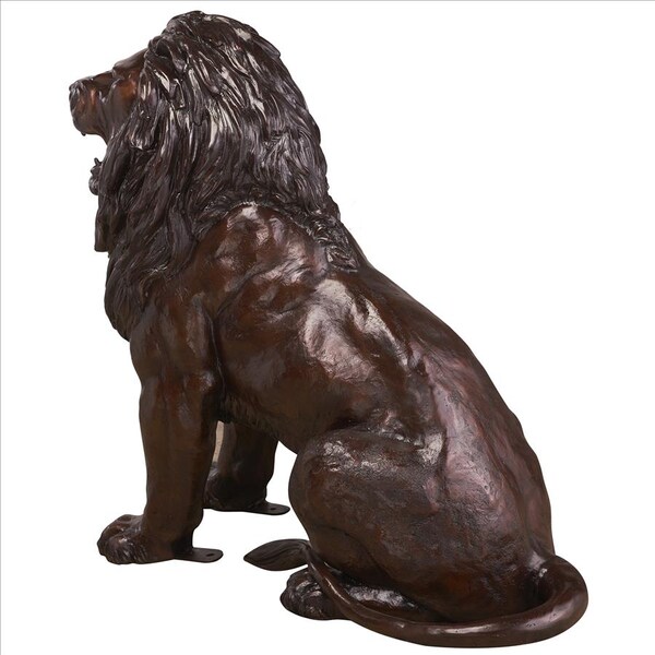 Design Toscano Sentinel Lion Cast Bronze Garden Statue: Right - DK25052