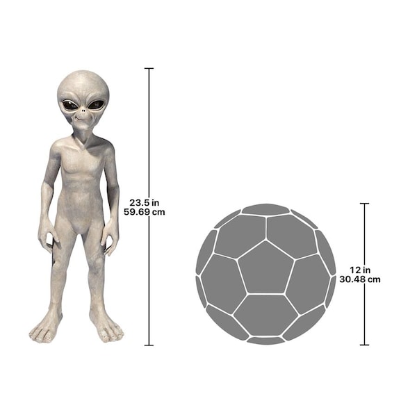 Design Toscano The Out-of-this-World Alien Extra Terrestrial Statue: Medium - LY612251