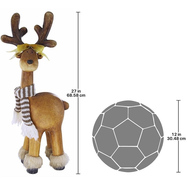 Design Toscano Santa's Second Team Holiday Reindeer Statue: Zoey - DS19767