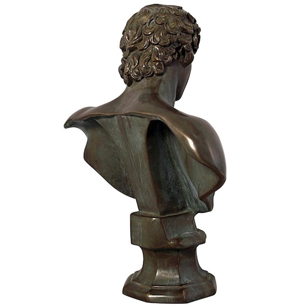 Design Toscano Antinous, Beloved of Roman Emperor Hadrian Bust Statue - NE13001