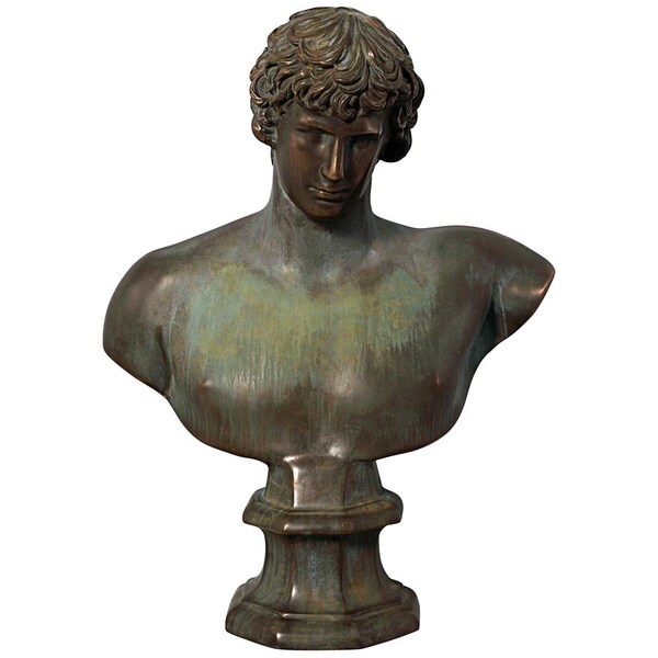 Design Toscano Antinous, Beloved of Roman Emperor Hadrian Bust Statue - NE13001