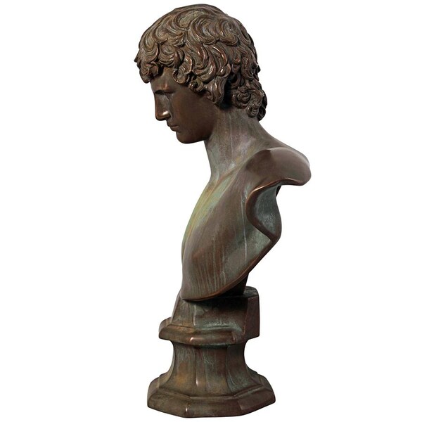 Design Toscano Antinous, Beloved of Roman Emperor Hadrian Bust Statue - NE13001