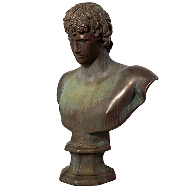 Design Toscano Antinous, Beloved of Roman Emperor Hadrian Bust Statue - NE13001