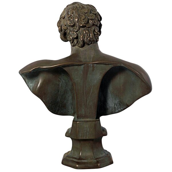 Design Toscano Antinous, Beloved of Roman Emperor Hadrian Bust Statue - NE13001