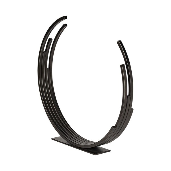 Homeroots Contemporary Metal Sculpture, Black - 392518