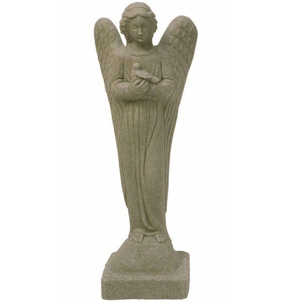 Emsco Group Emsco  29 in. Natural Stone Appearance Morning Angel Statue, Sand - 2260-1W