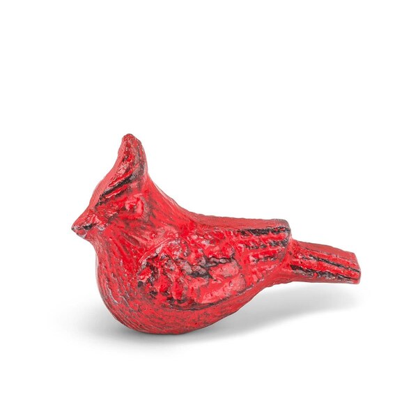 Abbott Collection 2 in. Cast Iron Mini Cardinal Statue, Antique Red - AB-27-IRONAGE-505