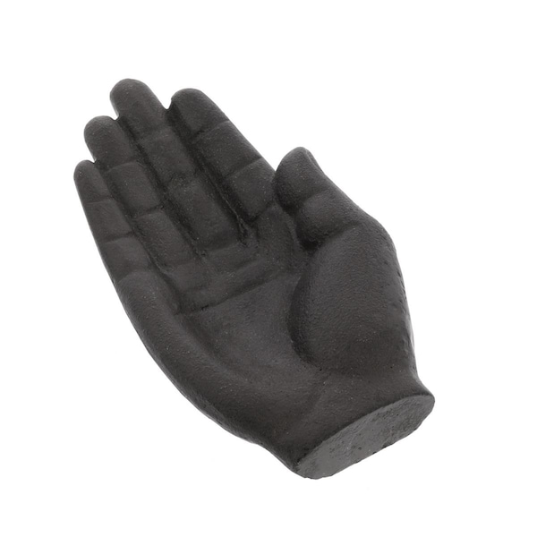 Homeroots 1.5 x 7.5 x 3.75 in. Black Cast Iron Hand Shaped Sculpture - 397889
