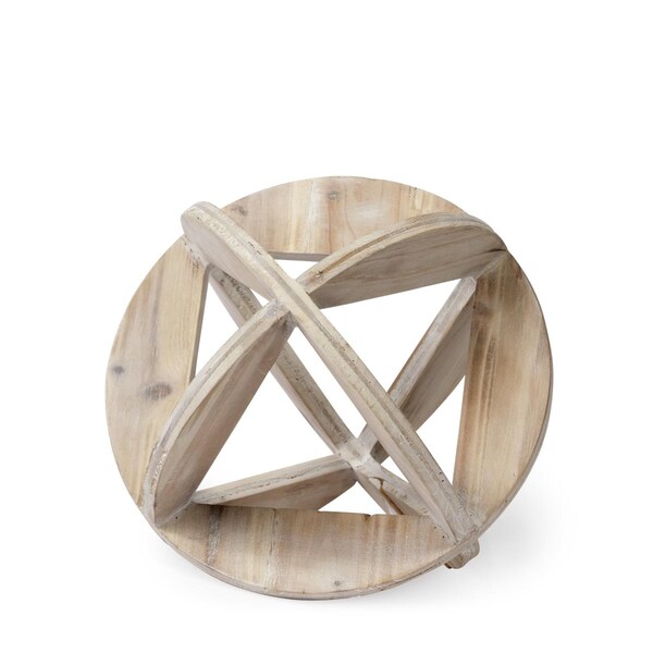 Palacedesigns 5 x 5 x 5 in. Petite Natural Wood Brown Geometric Decor Piece - PA3099393