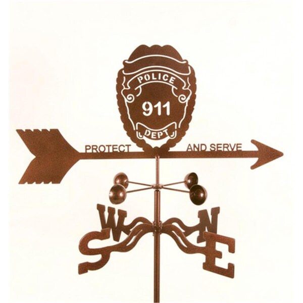 Ez Vane EZ Vane EZ1710-RF Police Badge Weathervane with Roof Mount - EZ1710-RF