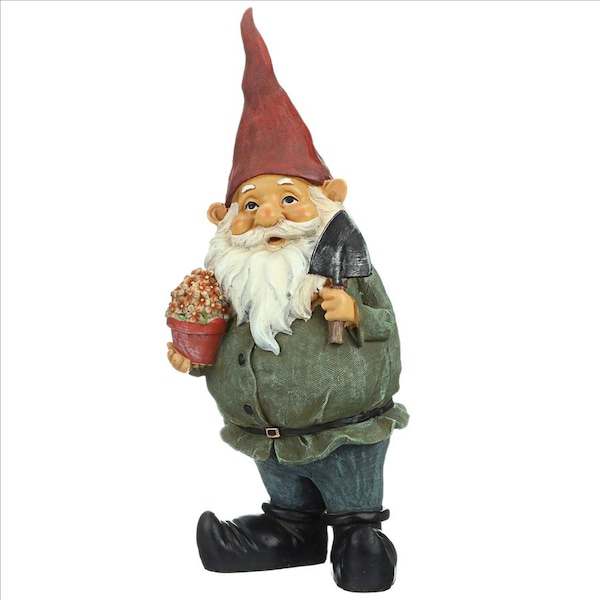 Design Toscano Dagobert with Gifts Garden Gnome Statue - QM211261