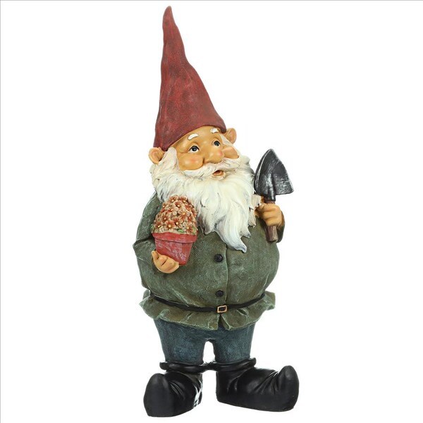Design Toscano Dagobert with Gifts Garden Gnome Statue - QM211261