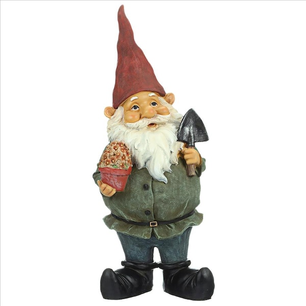 Design Toscano Dagobert with Gifts Garden Gnome Statue - QM211261