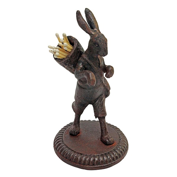 Design Toscano The Wandering Rabbit Cast Iron Matchstick Sculpture - SP1341
