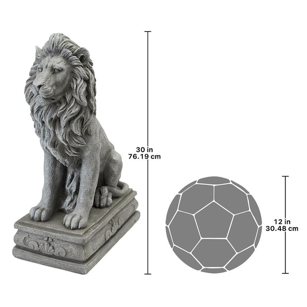 Design Toscano Fouquet Royal Palace Sentinel Lion Statue: Set of Two - LY988278