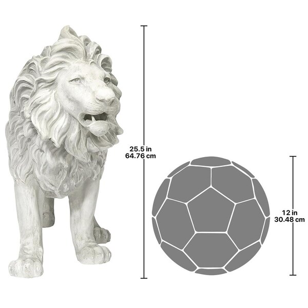 Design Toscano Regal Lion Sentinel of Grisham Manor Statue: Right Foot Forward - KY1671