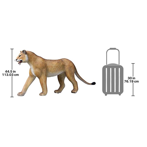 Design Toscano The Grande-Scale Wildlife Animal Collection: Lioness on the Prowl Statue - NE180220