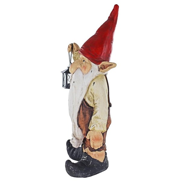 Design Toscano Wheezer, Santa's Keeper of the Light Holiday Gnome Statue - DS17636